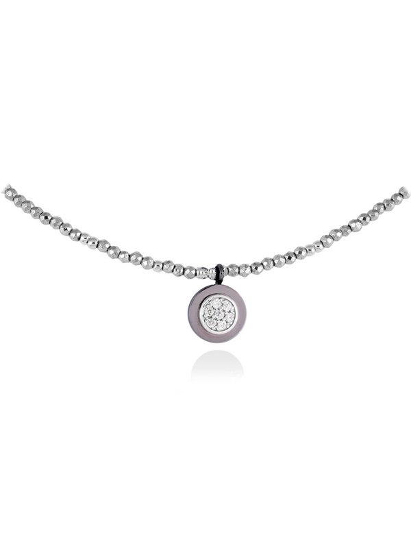 Joyería Kattalin - NOVEDADES en Collares - Joyería - Gargantilla LEO Blanco en plata negra Joyería Kattalin - NOVEDADES en Collares - Joyería - Gargantilla LEO Blanco en plata negra