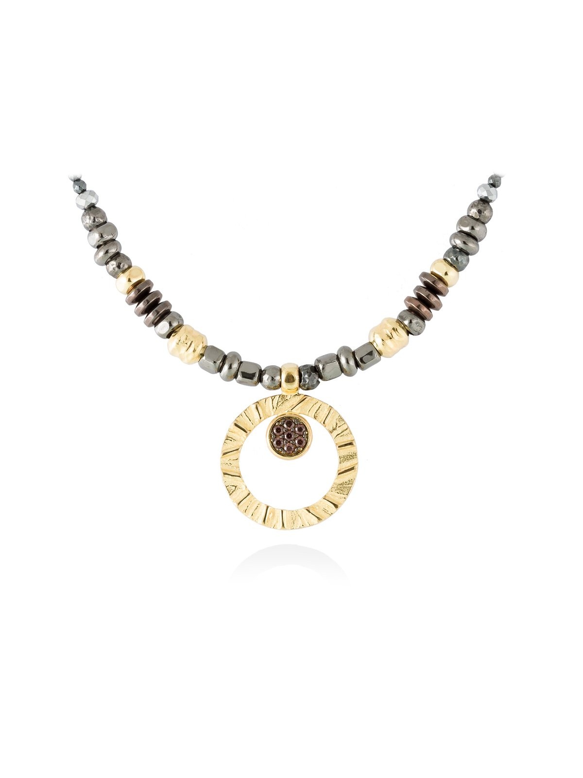 Joyera Kattalin - Joyera - Collares - Gargantilla FOUNDANT Marrn en plata dorada - Foto 1