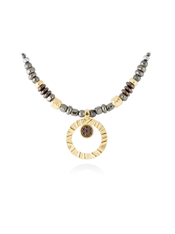 Joyería Kattalin - NOVEDADES en Collares - Joyería - Gargantilla FOUNDANT Marrón en plata dorada Joyería Kattalin - NOVEDADES en Collares - Joyería - Gargantilla FOUNDANT Marrón en plata dorada