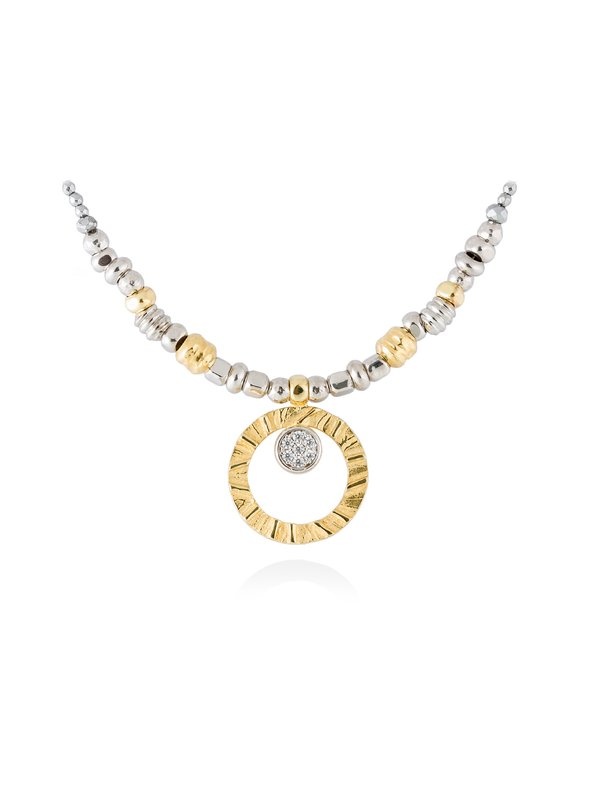 Joyería Kattalin - NOVEDADES en Collares - Joyería - Gargantilla FOUNDANT Blanco en plata dorada Joyería Kattalin - NOVEDADES en Collares - Joyería - Gargantilla FOUNDANT Blanco en plata dorada