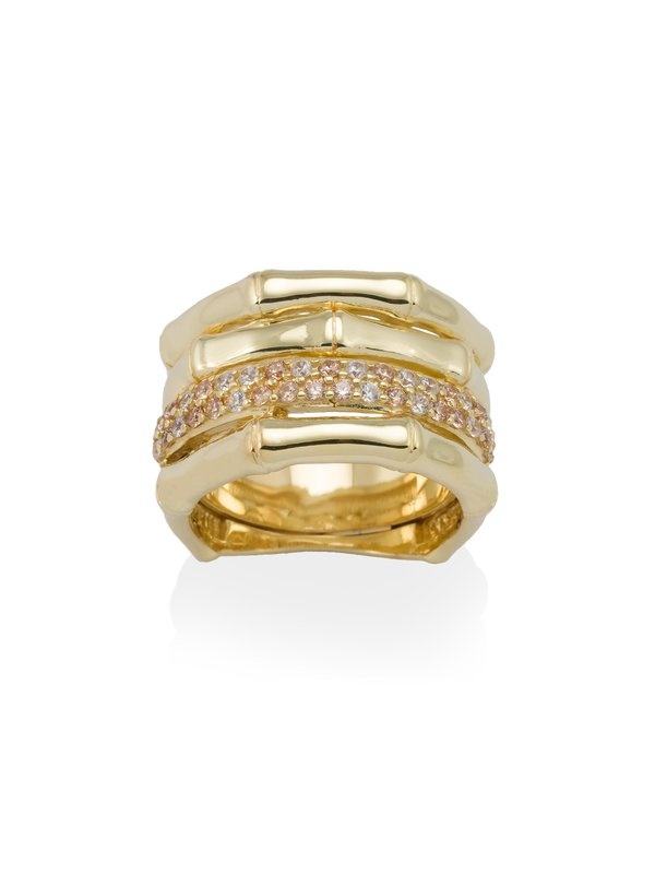 Joyería Kattalin - NOVEDADES en Anillos - Joyería - Anillo BAMBOO Coñac en plata dorada Joyería Kattalin - NOVEDADES en Anillos - Joyería - Anillo BAMBOO Coñac en plata dorada